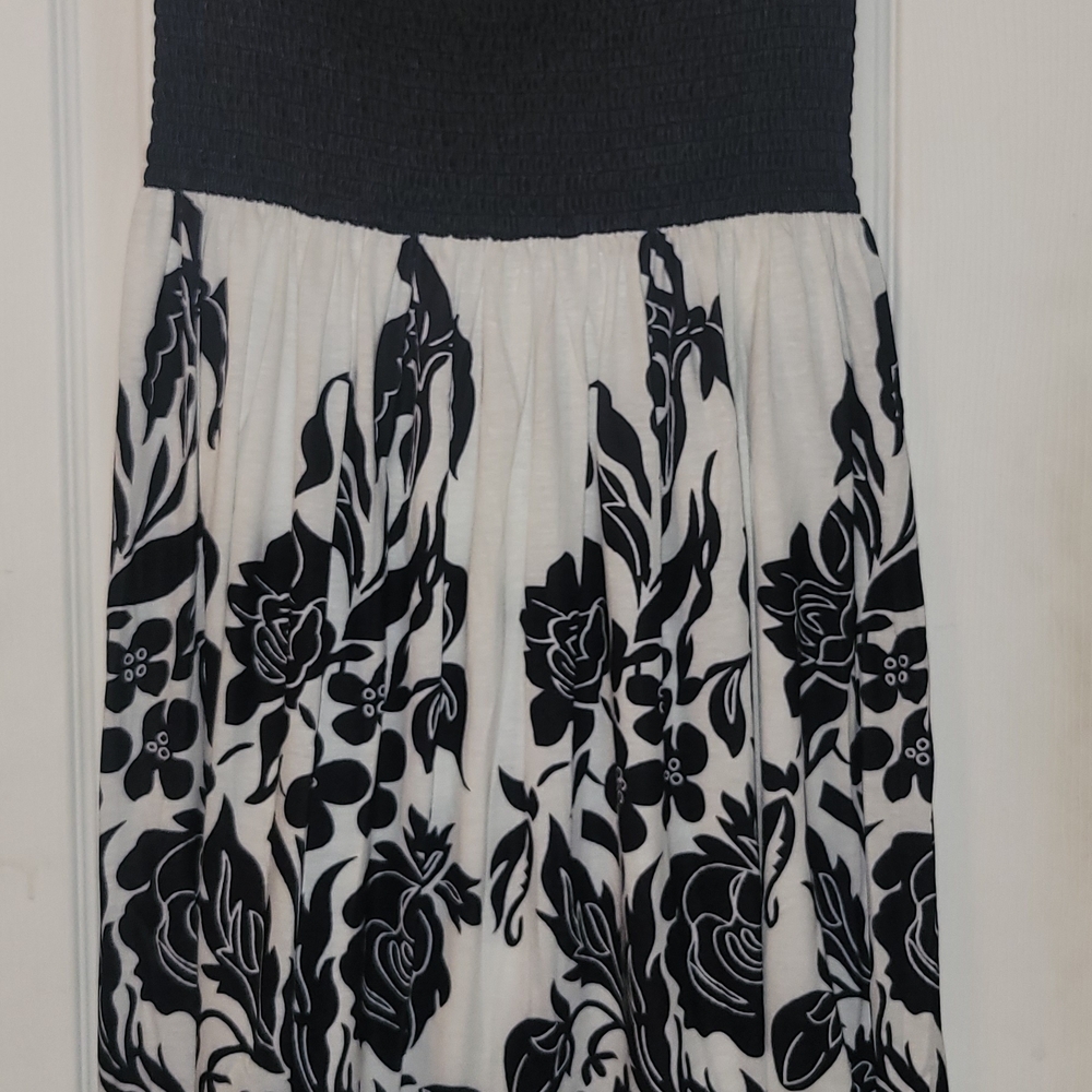 Amazon Black and White Floral A-Line Dress